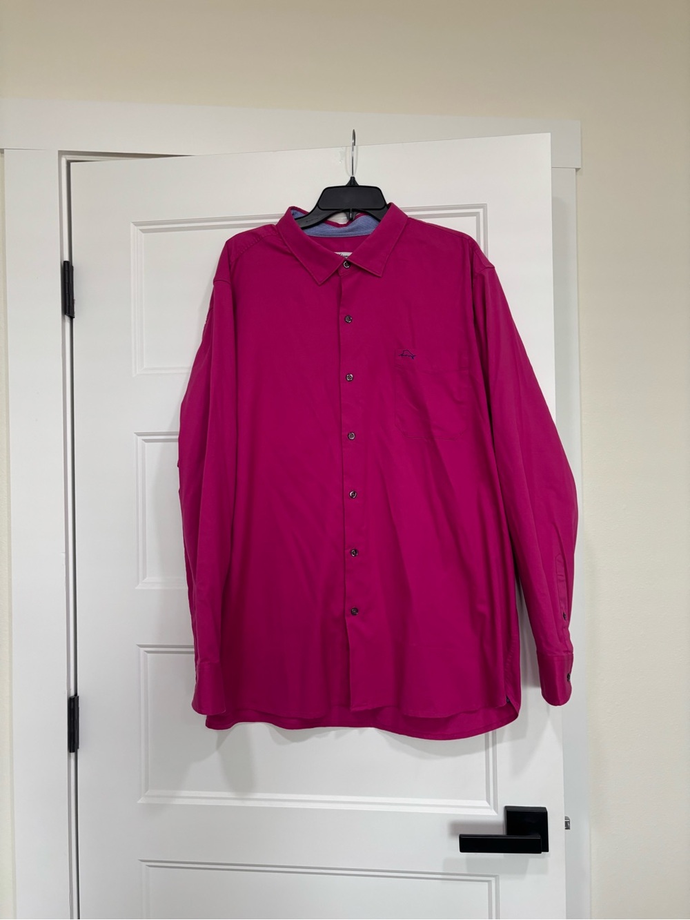 Tommy Bahama Men's Button-Down Shirt in Fuchsia Pink xxl silk blend